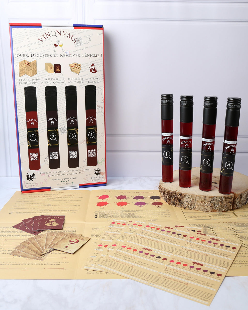Coffret Vinonyma : Jeu de dégustation de vin à l'aveugle