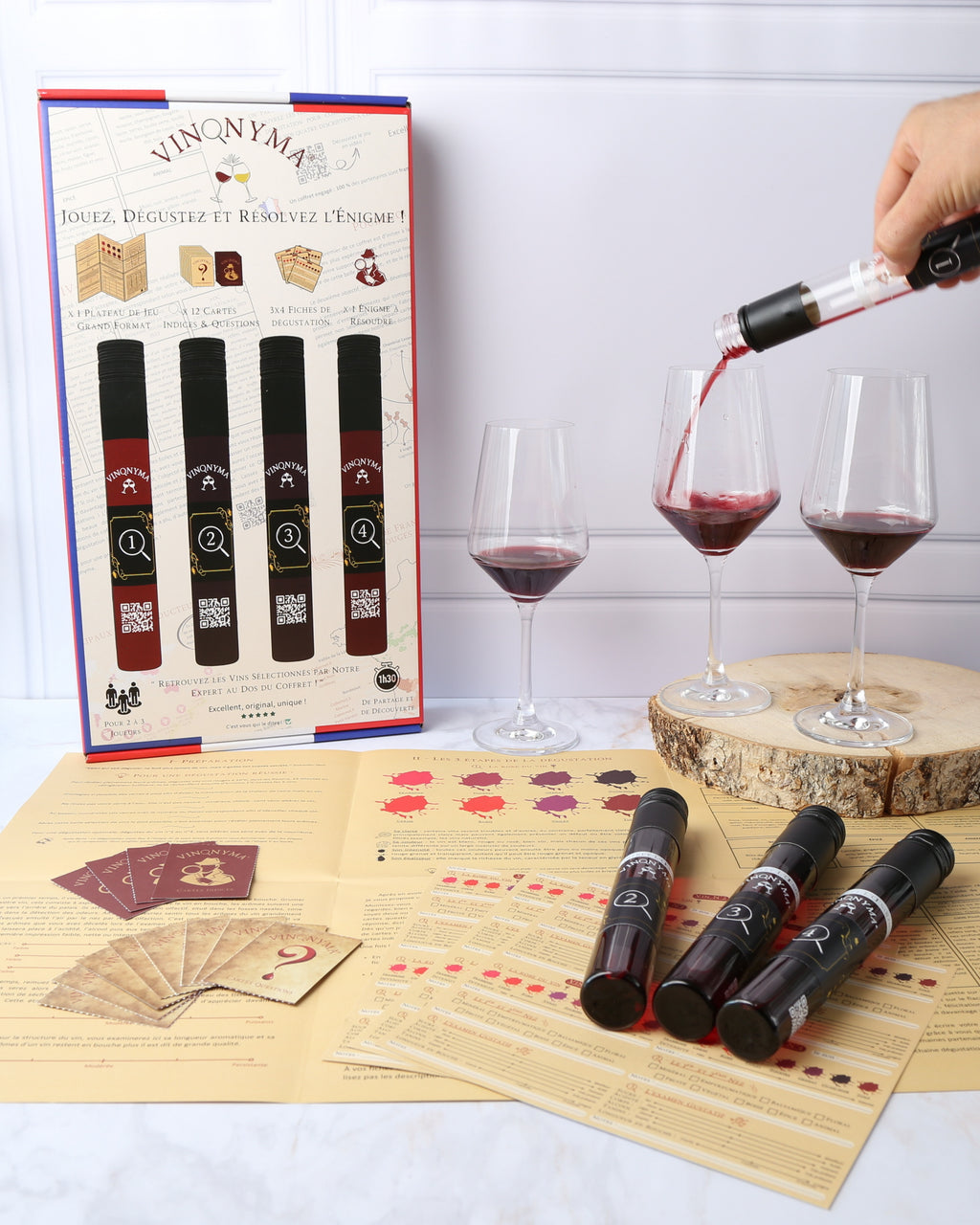 Coffret Vinonyma : Jeu de dégustation de vin à l'aveugle