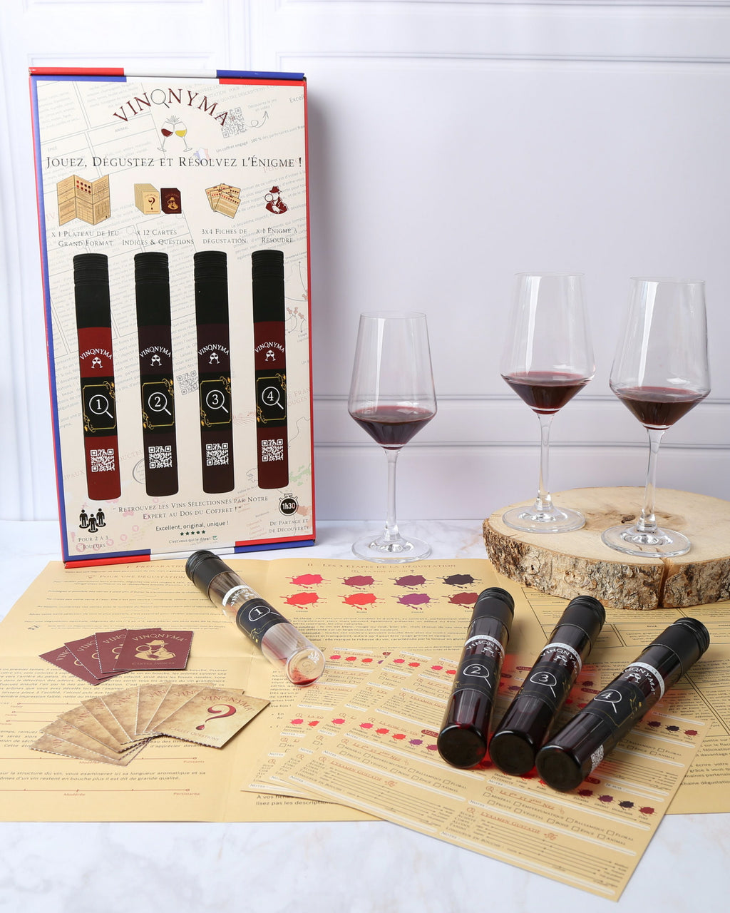 Coffret Vinonyma : Jeu de dégustation de vin à l'aveugle